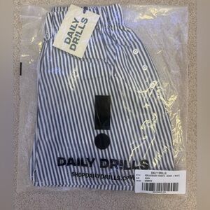 daily drills poplin resort stripe shorts xs/s nwt